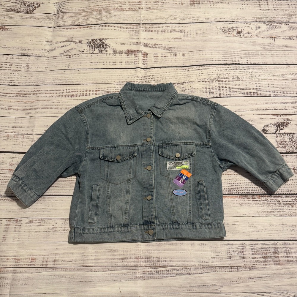 Donald Duck Flash Denim Jacket Cartoon Jean by Hong Tai Denim Women's‎ Large